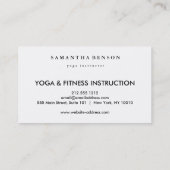 Elegant Lotus Blume Buddha Zen Logo Yoga Visitenkarte (Rückseite)