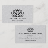 Elegant Lotus Blume Mandala Logo Yoga Instructor Visitenkarte (Vorne/Hinten)