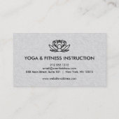 Elegant Lotus Blume Mandala Logo Yoga Instructor Visitenkarte (Rückseite)