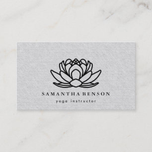 Elegant Lotus Blume Mandala Logo Yoga Instructor Visitenkarte