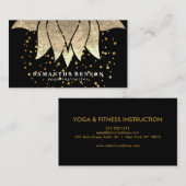 Elegant Lotus Blume Mandala Logo Yoga Instructor Visitenkarte (Vorne/Hinten)