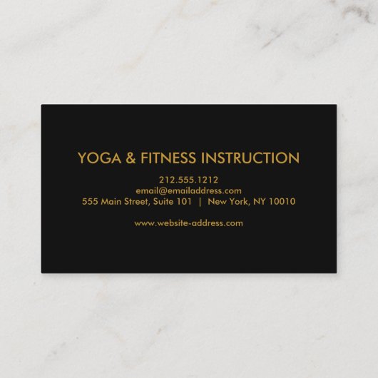 Elegant Lotus Blume Mandala Logo Yoga Instructor Visitenkarte (Rückseite)