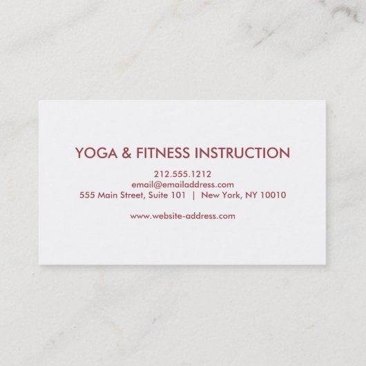 Elegant Lotus Blume Mandala Logo Yoga Instructor Visitenkarte (Rückseite)