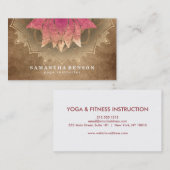 Elegant Lotus Blume Mandala Logo Yoga Instructor Visitenkarte (Vorne/Hinten)