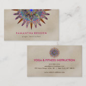 Elegant Lotus Blume Mandala Logo Yoga Instructor Visitenkarte (Vorne/Hinten)