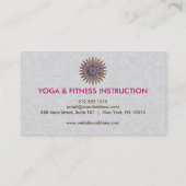 Elegant Lotus Blume Mandala Logo Yoga Instructor Visitenkarte (Rückseite)