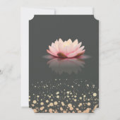 Elegant Lotus Dots Sweet 16 Einladung (Rückseite)