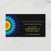Elegant Lotus Floral Logo Yoga Meditation Visitenkarte (Rückseite)