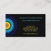 Elegant Lotus Floral Logo Yoga Meditation Visitenkarte (Rückseite)