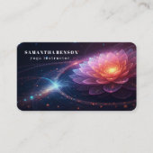 Elegant Lotus Flower Logo Yoga Visitenkarte (Vorderseite)