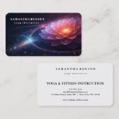 Elegant Lotus Flower Logo Yoga Visitenkarte (Vorne/Hinten)