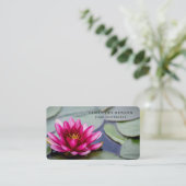 Elegant Lotus Flower Logo Yoga Visitenkarte (Stehend Vorderseite)