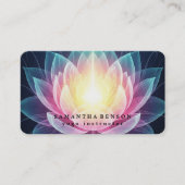 Elegant Lotus Flower Logo Yoga Visitenkarte (Vorderseite)