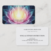 Elegant Lotus Flower Logo Yoga Visitenkarte (Vorne/Hinten)