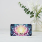 Elegant Lotus Flower Logo Yoga Visitenkarte (Stehend Vorderseite)