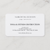 Elegant Lotus Flower Logo Yoga Visitenkarte (Rückseite)