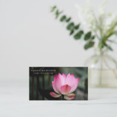 Elegant Lotus Flower Logo Yoga Visitenkarte (Stehend Vorderseite)