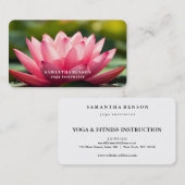 Elegant Lotus Flower Logo Yoga Visitenkarte (Vorne/Hinten)