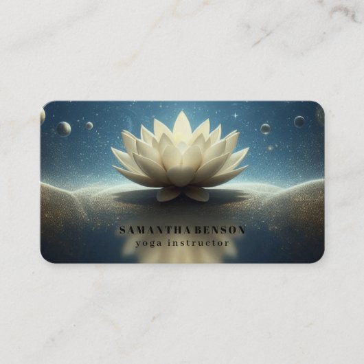 Elegant Lotus Flower Logo Yoga Visitenkarte (Vorderseite)