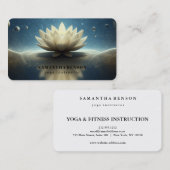Elegant Lotus Flower Logo Yoga Visitenkarte (Vorne/Hinten)