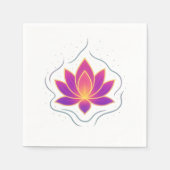 Elegant Lotus Flower Wedding Paper Napkins Serviette (Vorderseite)