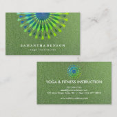 Elegant  Lotus Flower White Marble Yoga Instructor Visitenkarte (Vorne/Hinten)