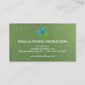 Elegant  Lotus Flower White Marble Yoga Instructor Visitenkarte (Rückseite)