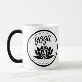 Elegant Lotus Flower Yoga Pose Coffee Mug Verwandlungstasse