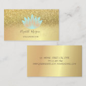 Elegant Lotus Glitzer Confetti Yoga Instructor Visitenkarte (Vorne/Hinten)