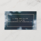 Elegant Lotus Gold Stripe Navy Blue Yoga Visitenkarte (Rückseite)