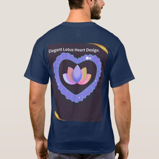 Elegant Lotus Heart Design T-Shirt (Rückseite)