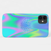 Elegant Lotus Holographic Case-Mate iPhone Hülle (Rückseite (Horizontal))