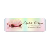 Elegant Lotus Holographic iridescent Address Label (Vorne)