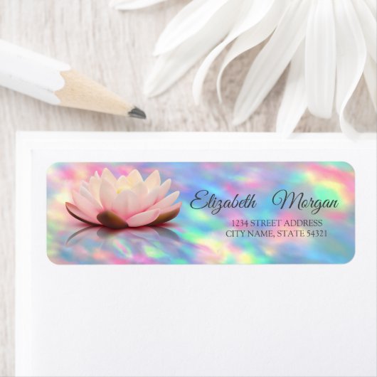 Elegant Lotus Holographic Iridescent Opal (Insitu)