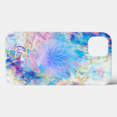 Elegant Lotus Holographic Opal Case-Mate iPhone Hülle (Rückseite (Horizontal))