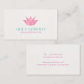 Elegant Lotus Logo Wellness-Center Salon Yoga Inst Visitenkarte (Vorne/Hinten)
