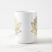 Elegant Lotus Mandala - Gold Line Art Spiritual Kaffeetasse (Mittel)