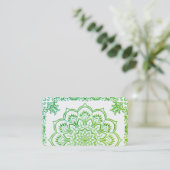 Elegant Lotus Mandala Ombre Business Card Visitenkarte (Stehend Vorderseite)