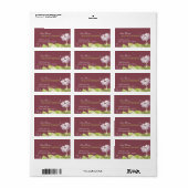 Elegant Lotus Massage Business Adressaufkleber (Vorne)