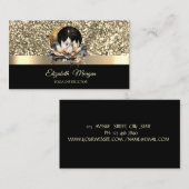 Elegant Lotus Moon Celestial Gold Yoga Instructor Visitenkarte (Vorne/Hinten)