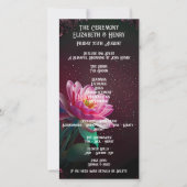 Elegant Lotus Wedding Einladung | floral kosmisch (Vorderseite)