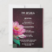 Elegant Lotus Wedding Einladung | floral kosmisch (Vorderseite)