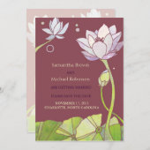 Elegant Lotus Wedding Save the Date Einladungen (Vorne/Hinten)