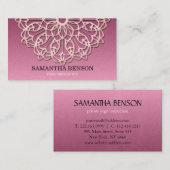 Elegant Lotus Yoga Instructor Visitenkarte (Vorne/Hinten)