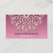 Elegant Lotus Yoga Instructor Visitenkarte (Vorderseite)