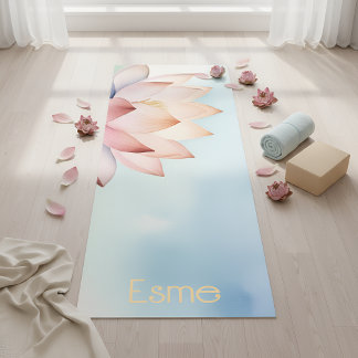 Elegant Lotus Yoga Mat – Minimal & Serene Design Yogamatte