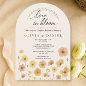 Elegant Love In Bloom Boho Couples Shower Einladung