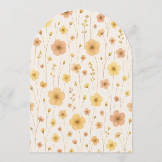 Elegant Love In Bloom Boho Couples Shower Einladung (Rückseite)