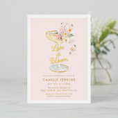 Elegant Love in Bloom Bridal Brunch Folieneinladung (Stehend vorne)