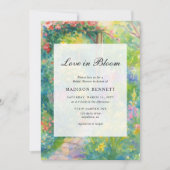 Elegant Love In Bloom Garden Bridal Shower Einladung (Vorderseite)